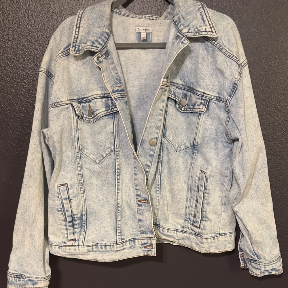 love, Fire Light Blue Denim Jacket
